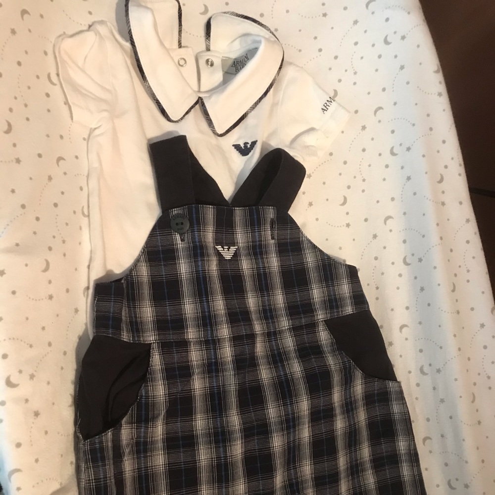 Boys Armani overall set